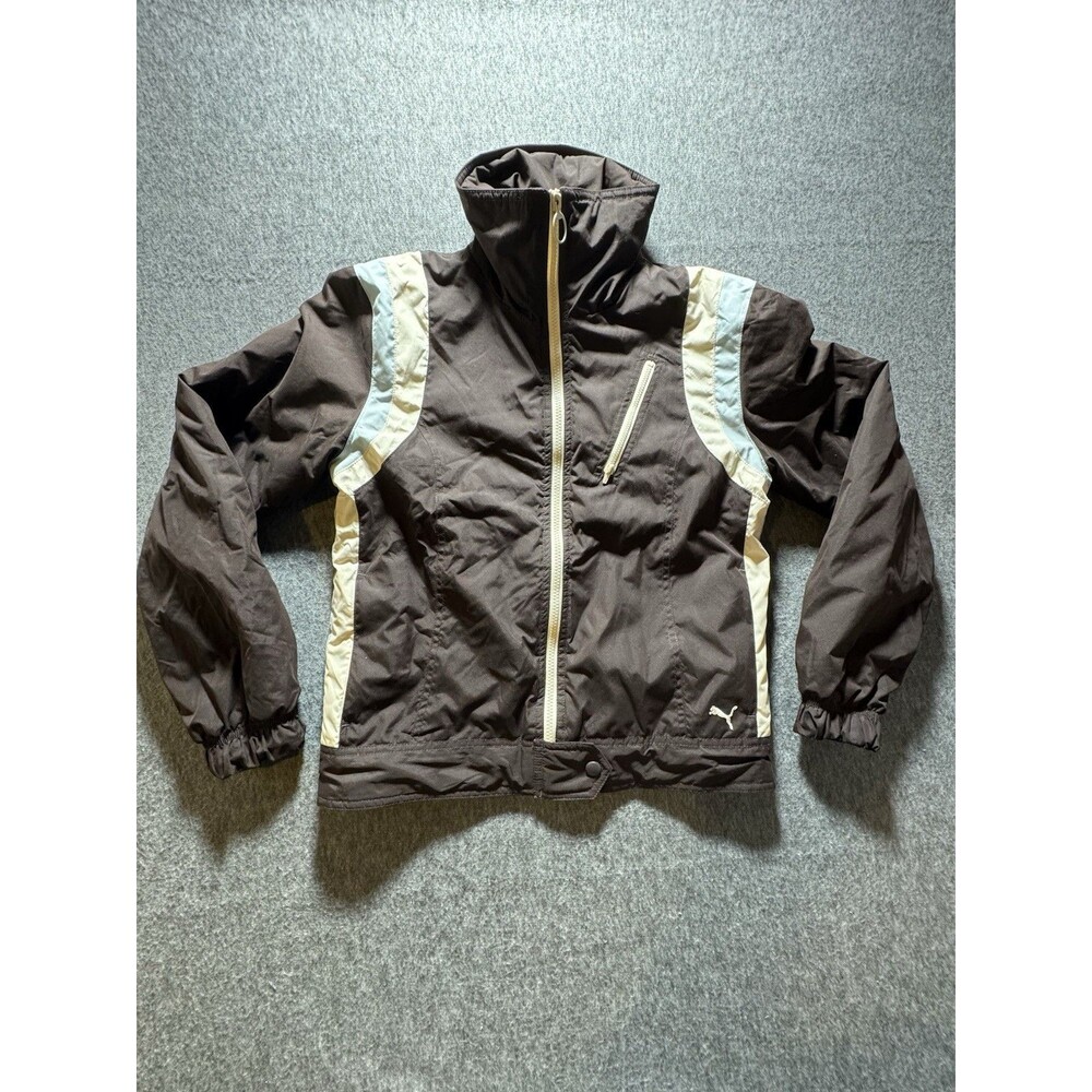 PUMA VINTAGE MEDIUM BROWN ZIPPER UP WOMEN'S WINTER JACKET